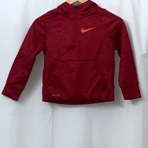 Boys Nike Dri Fit Red Hoodie Size XS EUC - Picture 2 of 8